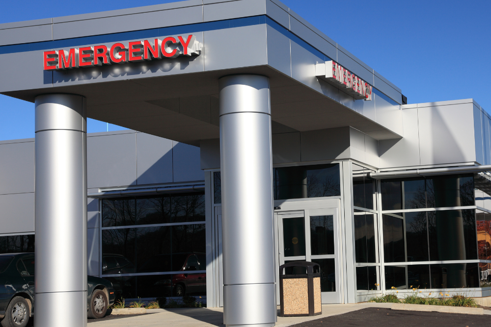 Healthcare facility security systems at a modern hospital using integrated video surveillance and access control
